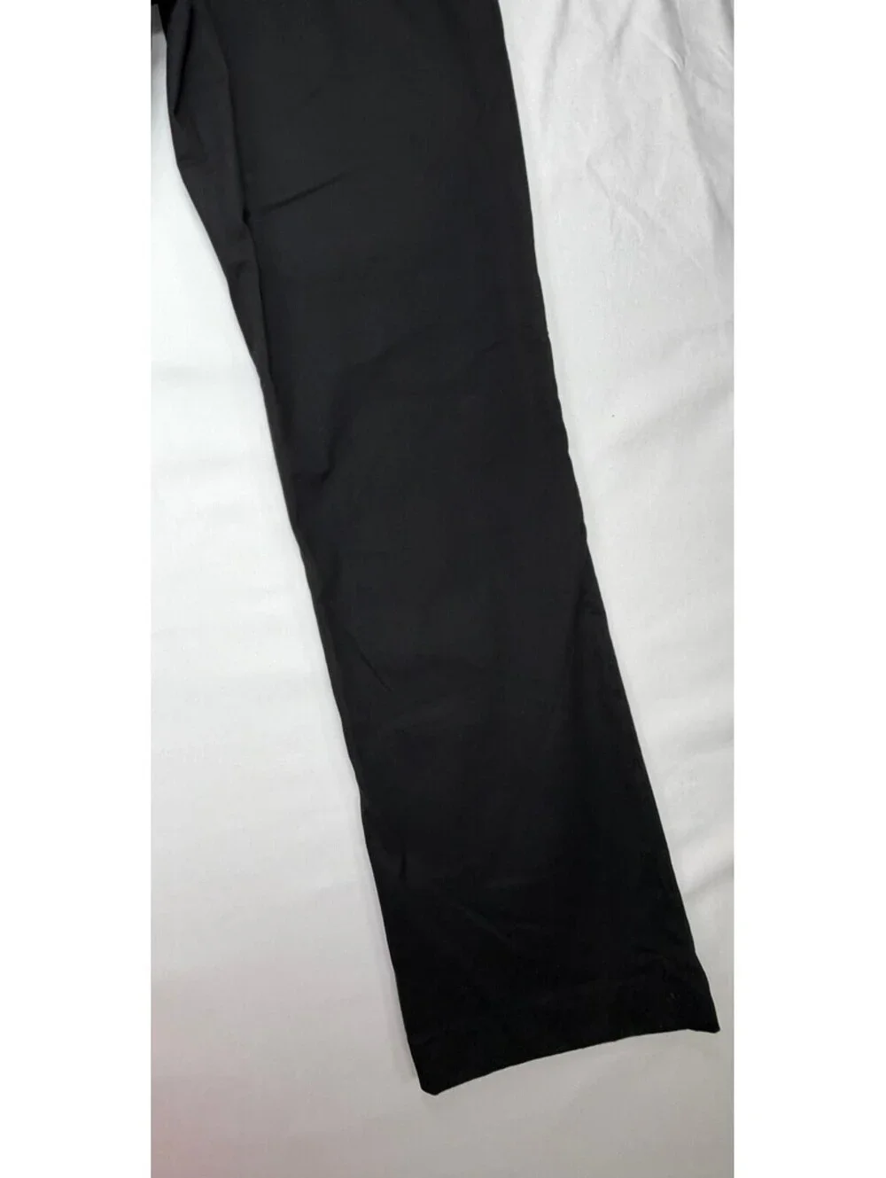 George Men's Khaki Pants Straight Leg Stretch Flat Front Size 34 Black NWT